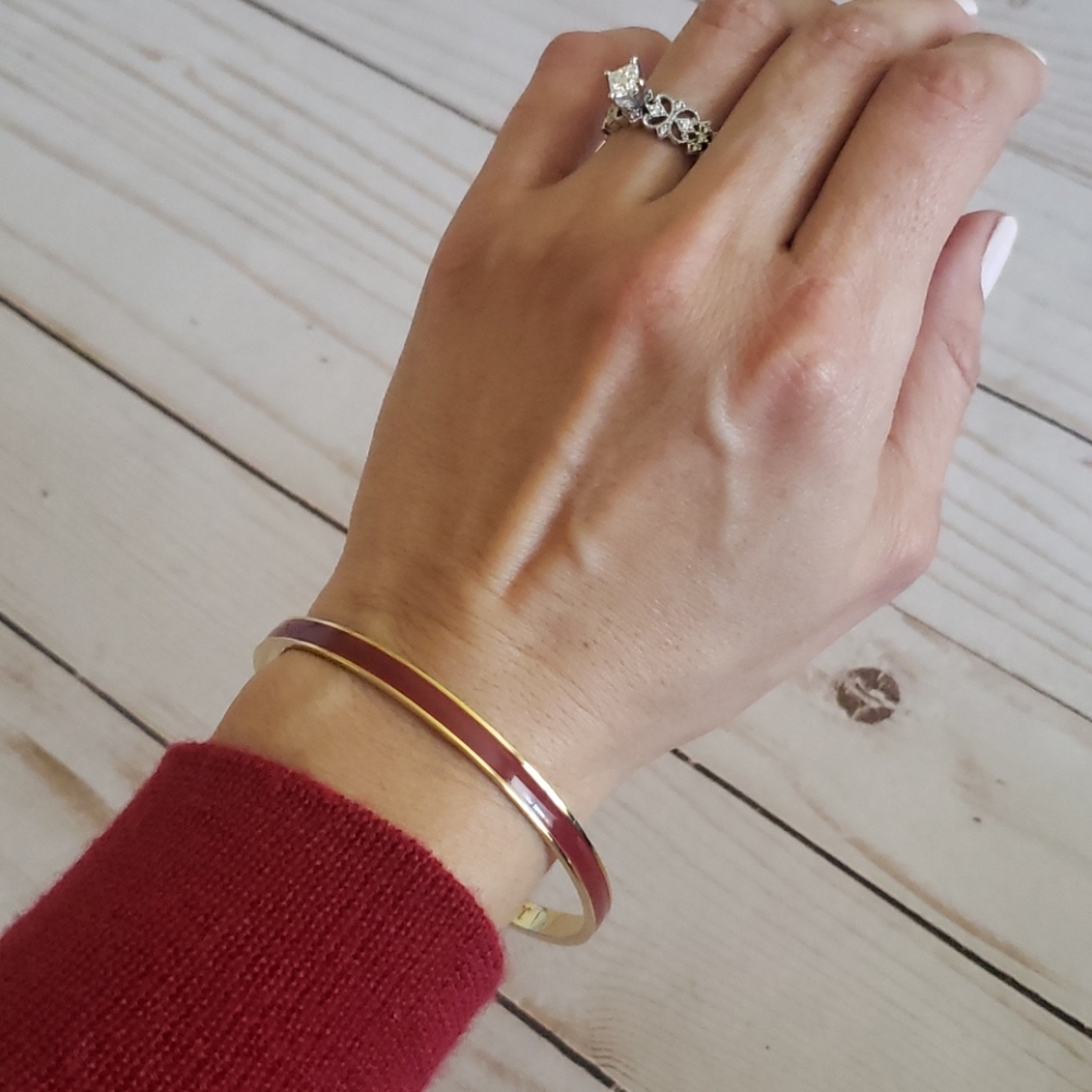 J. Crew red bangle 2.5"